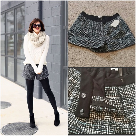 1 .STATE Pants - Digital plaid pique short